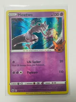 Pokemon Mewtwo Holo - Trick or Trade 2022 Halloween Set - NM - Raw Card - Image 2
