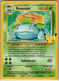 Venusaur 15/102 Celebrations: Classic Collection - Pokemon Card - NM - Image 1
