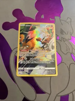 Pokemon Galarian Zapdos TCG SWSH283 Crown Zenith Black Star Promo Card - Image 1