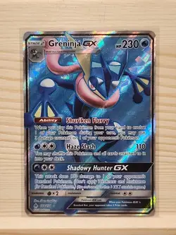 Pokemon Greninja GX Full Art Holo Card 120/131 Sm-Forbidden Light - Image 1