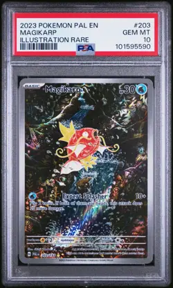 2023 POKEMON PAL EN-PALDEA EVOLVED ILLUSTRATION RARE #203 MAGIKARP PSA 10 - Image 1