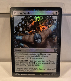 NM Foil Prison Break, MTG, Marvel's Spider-Man, Magic the Gathering, 0061 Holo - Image 1
