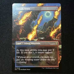 MTG - Steam Vents (Borderless) - Lorwyn Eclipsed NM/M Condition - Image 2