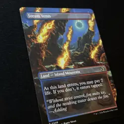 MTG - Steam Vents (Borderless) - Lorwyn Eclipsed NM/M Condition - Image 3