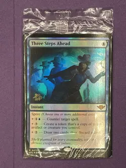 Three Steps Ahead - PRERELEASE Foil Rare Sealed Outlaws of Thunder Junction MTG - Image 1
