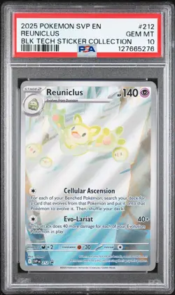 2025 POKEMON SVP EN-SV BLACK STAR PROMO #212 REUNICLUS PSA 10 - Image 1