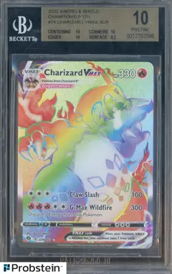 2020 Pokemon SWSH Champion's Path #74 Charizard Vmax SCR BGS 10 PRISTINe - Image 1