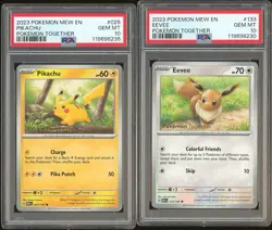 PSA 10 Pokemon Together Pokepost Exclusive Pikachu & Eeve Promo Set 151 Set - Image 1