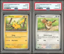 PSA 10 Pokemon Together Pokepost Exclusive Pikachu & Eeve Promo Set 151 Set - Image 2
