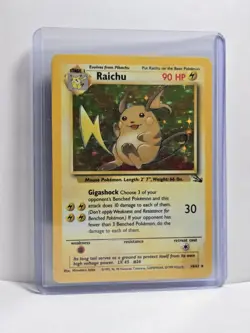 *RARE* 1999 Raichu 14/62 Pokemon Fossil Holo - Image 1