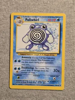 Pokemon TCG Poliwhirl Base Set 38/102 Regular Unlimited Uncommon - Image 1