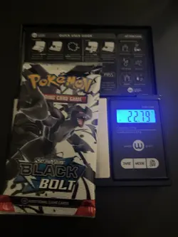Heavy 22.79g Pokemon TCG SV 10.5 Black Bolt Booster Pack Sealed! - Image 1