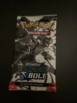 Heavy 22.79g Pokemon TCG SV 10.5 Black Bolt Booster Pack Sealed! - Image 2
