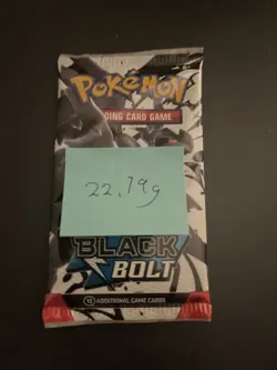 Heavy 22.79g Pokemon TCG SV 10.5 Black Bolt Booster Pack Sealed! - Image 4