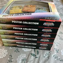 Six (6) Pokemon TCG Scarlet & Violet Prismatic Evolutions Poster Collection Box - Image 1