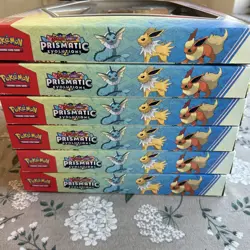 Six (6) Pokemon TCG Scarlet & Violet Prismatic Evolutions Poster Collection Box - Image 4
