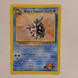 Pokemon Misty's Cloyster Gym Heroes Rare 29/132 English 2000 Wizards TCG - Image 1