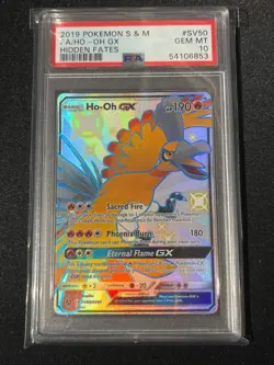2019 Pokemon Sun & Moon Hidden Fates Ho-Oh GX SV50/SV94 PSA 10 Gem Mint - Image 1