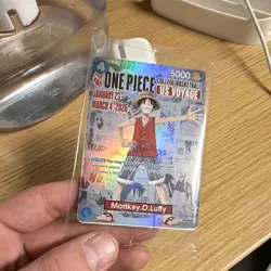 Bandai Namco One Piece Card Game Monkey.D.Luffy US Voyage Promo Holo P-055 - Image 3