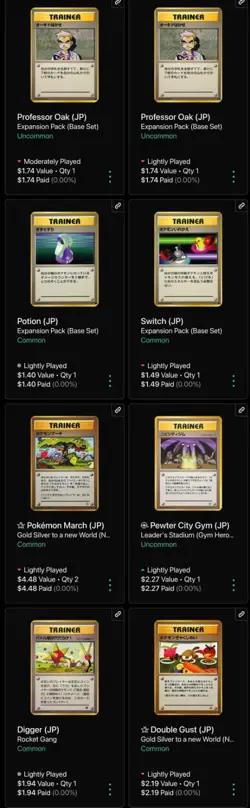 Lot of 37 Vintage Japanese Pokemon Pocket Monster Trainer Gym Heroes Cards LP MP - Image 3