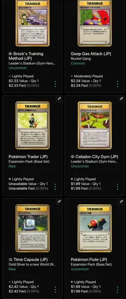 Lot of 37 Vintage Japanese Pokemon Pocket Monster Trainer Gym Heroes Cards LP MP - Image 4