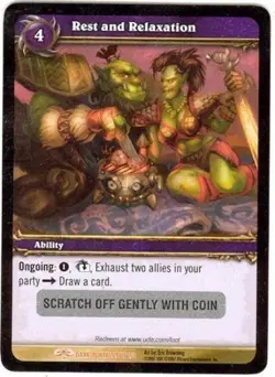 WOW REST AND RELAXATION DARK PORTAL LOOT CARD Picnic Basket Unscratched WOW TOY - Image 1