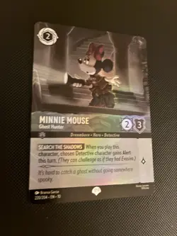 Minnie Mouse Ghost Hunter - Lorcana 220/204 EPIC Whispers in the Well Holofoil - Image 1
