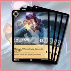 Disney Lorcana TCG: CAPTAIN HOOK - FORCEFUL DUELIST x4 | Common *IN STOCK* - Image 1