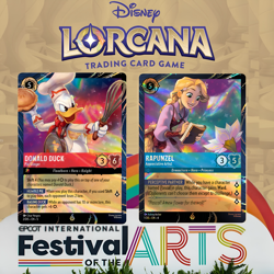 Disney Lorcana Magical Places EPCOT 2026 Rapunzel & Donald Duck Promo Cards! - Image 1
