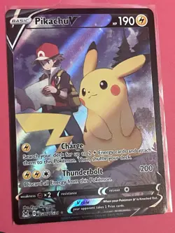 Pokemon Pikachu V TG16/TG30 Lost Origin Trainer Gallery Ultra Rare Full Art Holo - Image 1