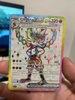 Cinderace EX 157/142 Ultra Rare Full Art Pokemon TCG S&V Stellar Crown NM - Image 1