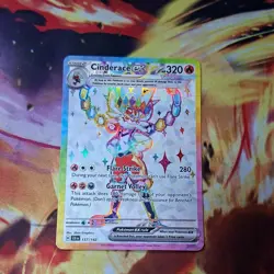 Pokemon Stellar Crown Cinderace EX Full Art 157/142 Cards TCG Mint/NM - Image 1