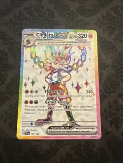Cinderace ex 157/142 - Sv07: Stellar Crown Holo Full Art Pokemon TCG Card - Image 1
