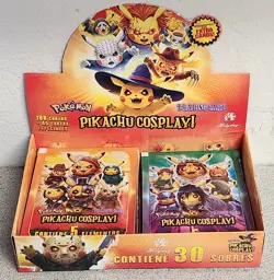 Lot of 2 Packs ~ Pikachu Cosplay Pokemon Card Pack - Image 1