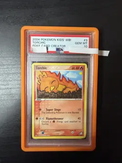 2004 POKEMON KIDS WB! TORCHIC POKE CARD CREATOR PSA 10 - Image 1
