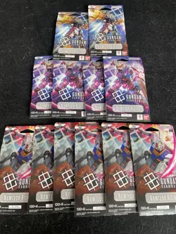GUNDAM CARD GAME Newtype Rising Sleeved Booster Packs x12 GD01 English SEALED - Image 1