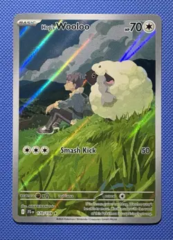 Pokemon Hop's Wooloo 170/159 Sv09 Illustration Rare Full Art Holo Card - Image 1