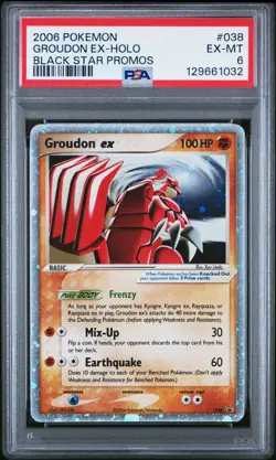 2006 POKEMON BLACK STAR PROMOS #038 GROUDON EX-HOLO PSA 6 - Image 1
