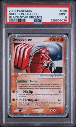 2006 POKEMON BLACK STAR PROMOS #038 GROUDON EX-HOLO PSA 9 - Image 1