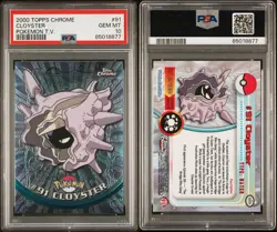 Cloyster #91 - Topps Chrome Pokemon TV Holo Foil 2000 - PSA 10 Gem Mint - Image 1