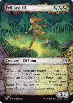 MtG Eclipsed Elf U 0336 Lorwyn Eclipsed Regular Uncommon Showcase - Image 1
