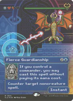 MTG Fierce Guardianship (1823) *Rainbow Foil* Secret Lair: Pixel Perfect MT/NM - Image 1