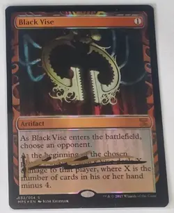 MTG FOIL BLACK VISE SHADOW SIGNED BY ARTIST Masterpiece Inventions - Image 1