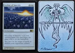 SKETCHED MtG Magic Pancoast _ Magic 2011 M11 Artist Proof _ LEYLINE OF SANCTITY - Image 1