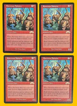 MTG RAVENOUS BABOONS (x4) Exodus (OldManMTG 011-587) - Image 1