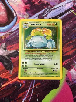 Pokemon Venusaur Base Set 15/102 Holo Rare 100 HP Stage 2 Pokemon TCG Card - Image 1