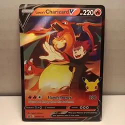 Pokemon Celebrations 25th Anniversary Lance's Charizard V (⚫⭐) Promo SWSH133 - Image 1