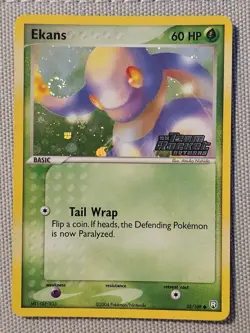 Ekans Reverse Holo 55/109 Team Rocket Returns Pokemon Card 2004 Stamped - Image 1