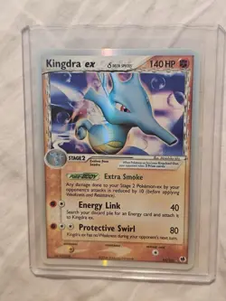 2006 POKEMON EX DRAGON FRONTIERS #94 KINGDRA EX HOLO - Image 1