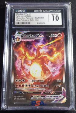 2022 Pokemon Black Star Promo Charizard VMAX SWSH261 CGC 10 - Image 1